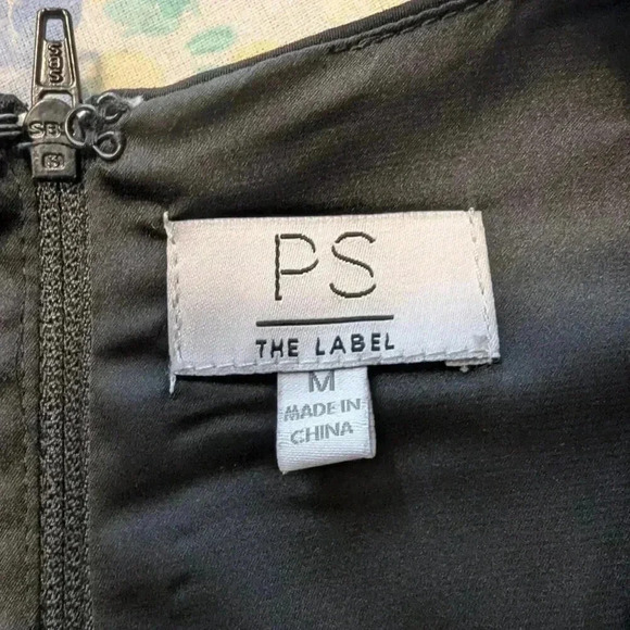 PS The Label Black Sleeveless Midi Dress with crochet detail, Size M - Picture 7 of 8